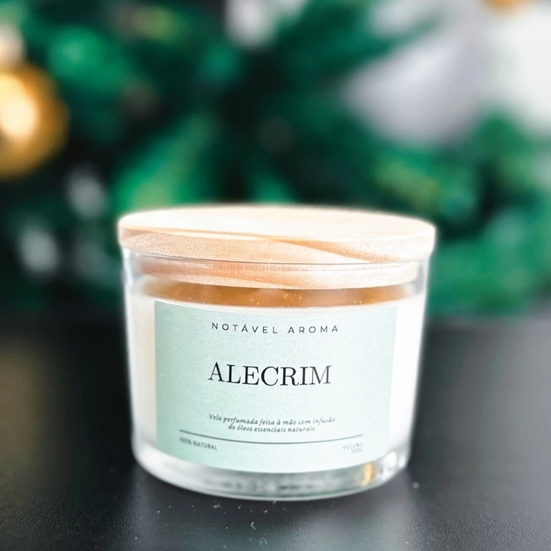 Vela Aromática com Óleos Essenciais