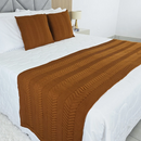 Kit Peseira Tricot Casal com 2 Almofadas