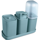 Kit 3 Acessórios Banheiro com Bandeja