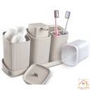 Kit 3 Acessórios Banheiro com Bandeja