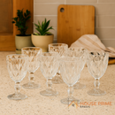 Jogo 6 Taças Vidro Diamante 300ml