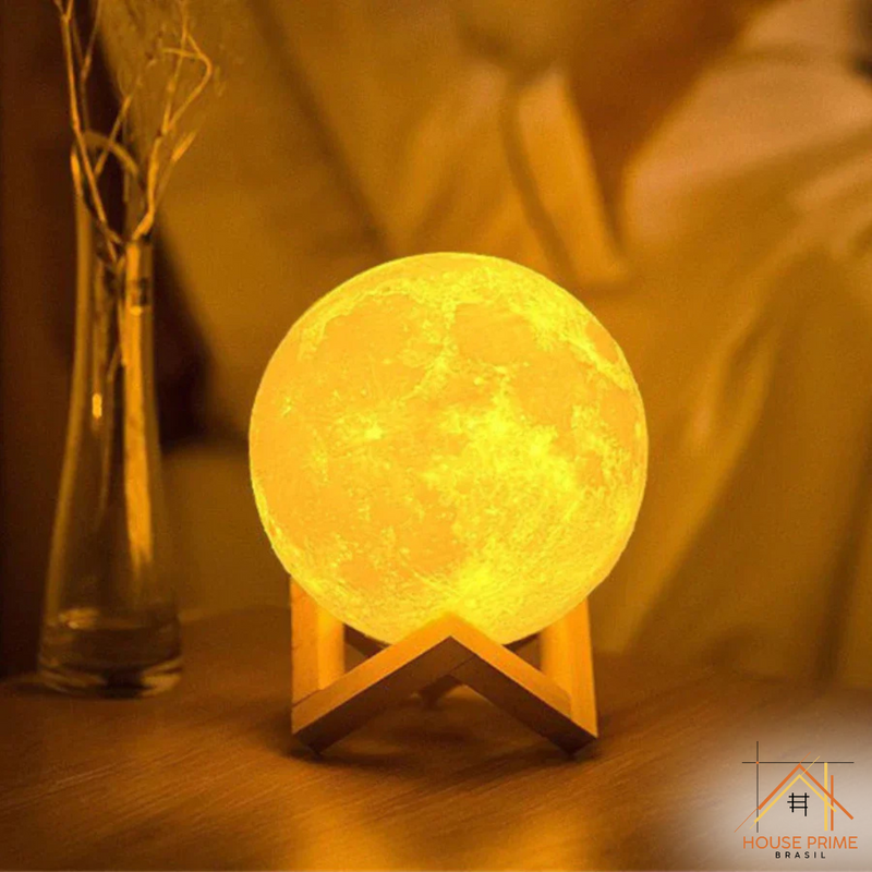 Luminária Lua Cheia 3D