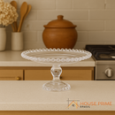 Prato Coração com Pé de Cristal 19,5cm