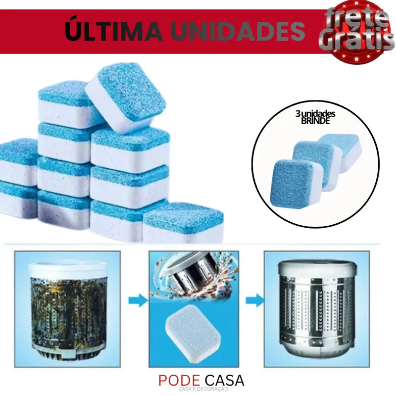 Últimas Unidades | Limpeza Interna da sua Máquina de Lavar em poucos minutos, sem esforço - Brilha Máquina™