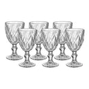 Jogo 6 Taças Vidro Diamante 300ml