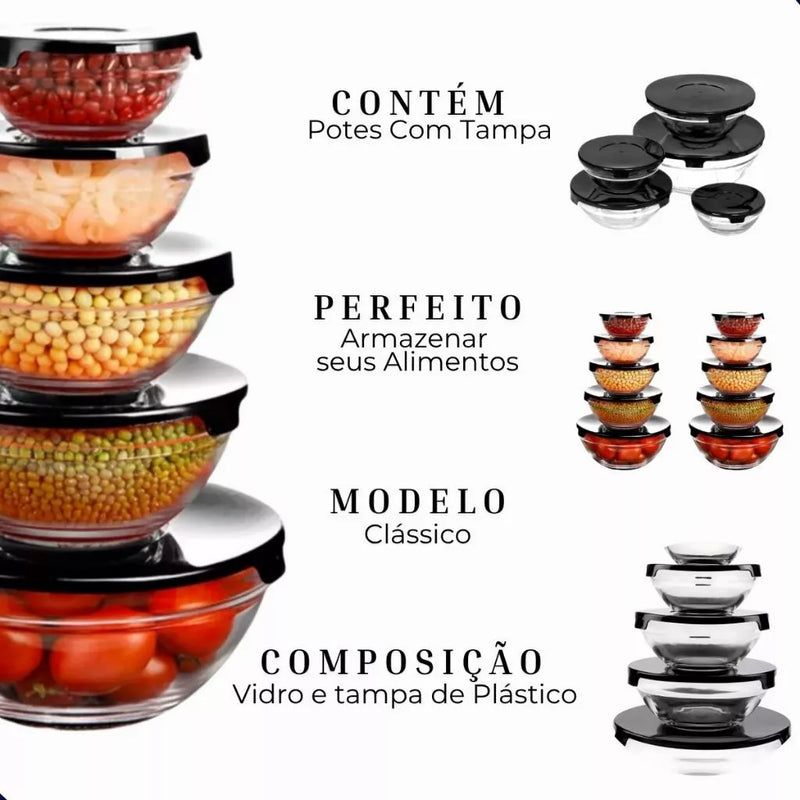 Kit de Potes em Vidro Mais Amado do Brasil