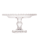 Prato Coração com Pé de Cristal 19,5cm